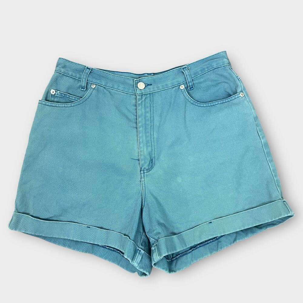Vintage 90s Y2K Cenza by Palmettos blue cotton shorts Modern‎ Medium 10 Womens